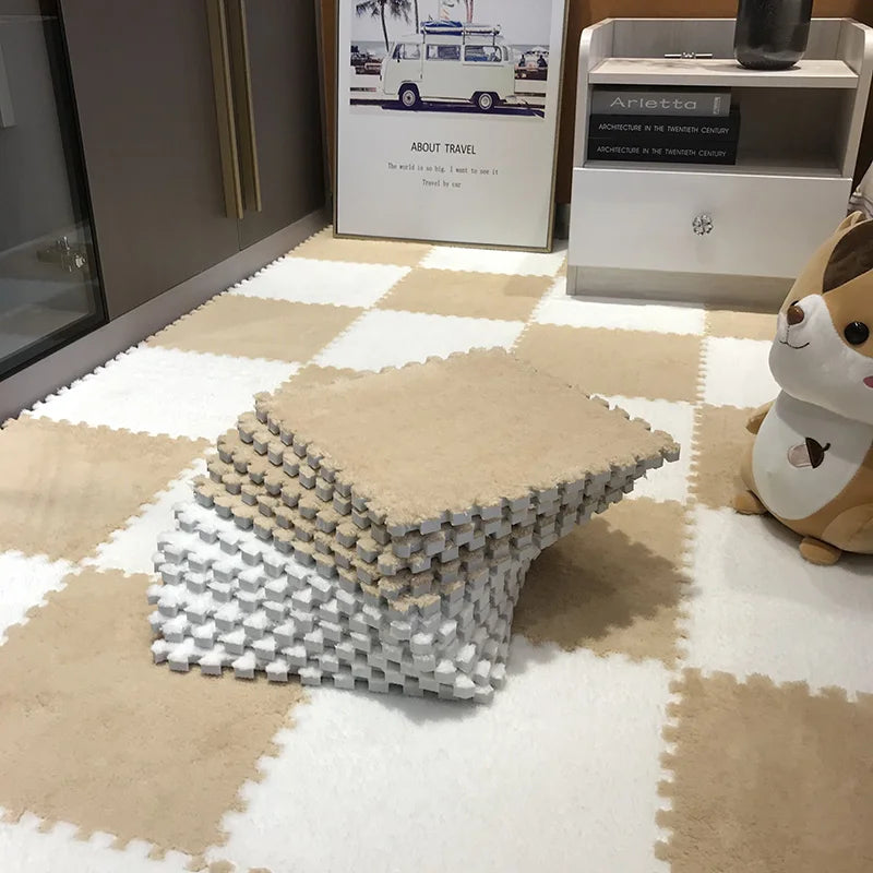 10/20PCS Soft Plush Children's Mat Baby Play Mat Baby Toys Eva Foam Puzzle Carpet In Children's Room Keep Warm Playmat 30*30*1CM
