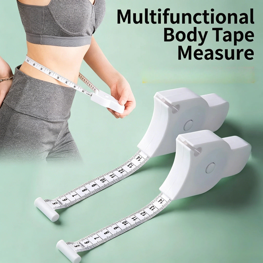Automatic Telescopic White Tape Measure Body Measuring Soft Tape Centimeter Sewing Ruler For Body Size Measuring Tools