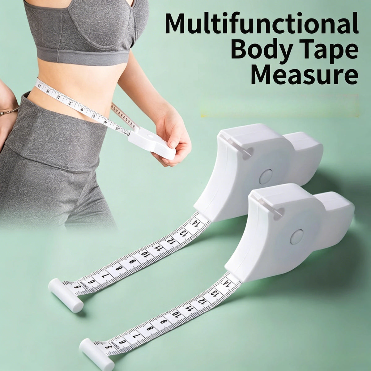 Automatic Telescopic White Tape Measure Body Measuring Soft Tape Centimeter Sewing Ruler For Body Size Measuring Tools Main image
