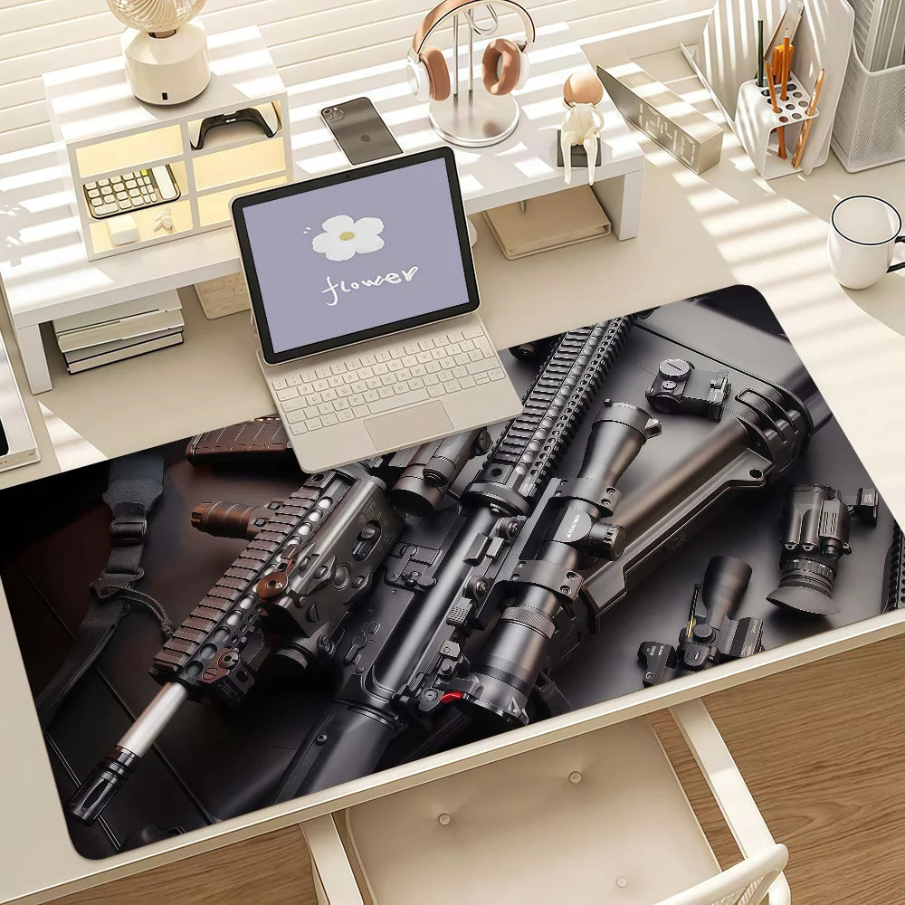 The G-gun Pattern Mouse Pad Anti Slip Rubber Edge Locked Thickened Laptop Gaming Desk Mat