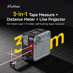 DUKA ATUMAN LT1 3-in-1 Laser Tape Measure Digital Distance Meter Cross Line Laser High Precision Measuring Tool
