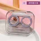 1/4PC Korean Style Portable Contact Lens Case High Aesthetic Travel Storage Kit Daily Use Contact Lens Holder Box