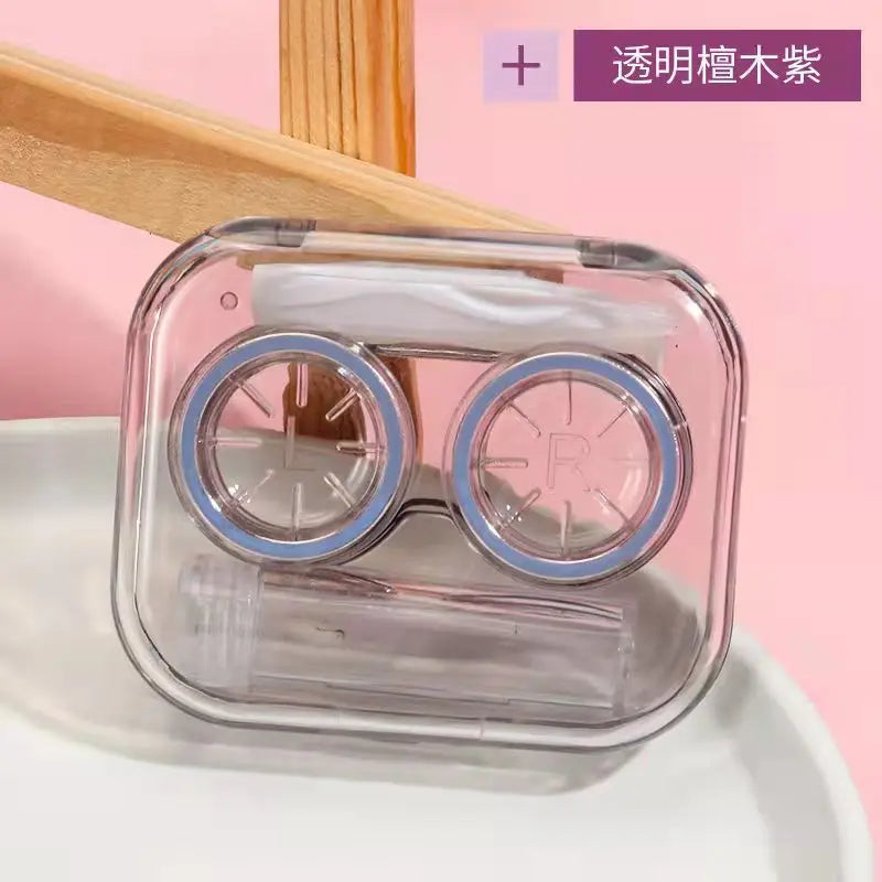 1/4PC Korean Style Portable Contact Lens Case High Aesthetic Travel Storage Kit Daily Use Contact Lens Holder Box