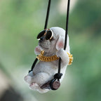 Trend Swing Dog Auto Interior Accessories Decoration Sunglasses Car Pendant Bulldog Resin Car Hanging Gift