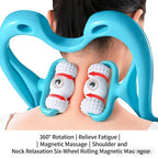 Cervical Massager for Neck, Legs, Waist, and Back – Pain Relief and Muscle Relaxation, Manual Multi-Function Kneading, Househol