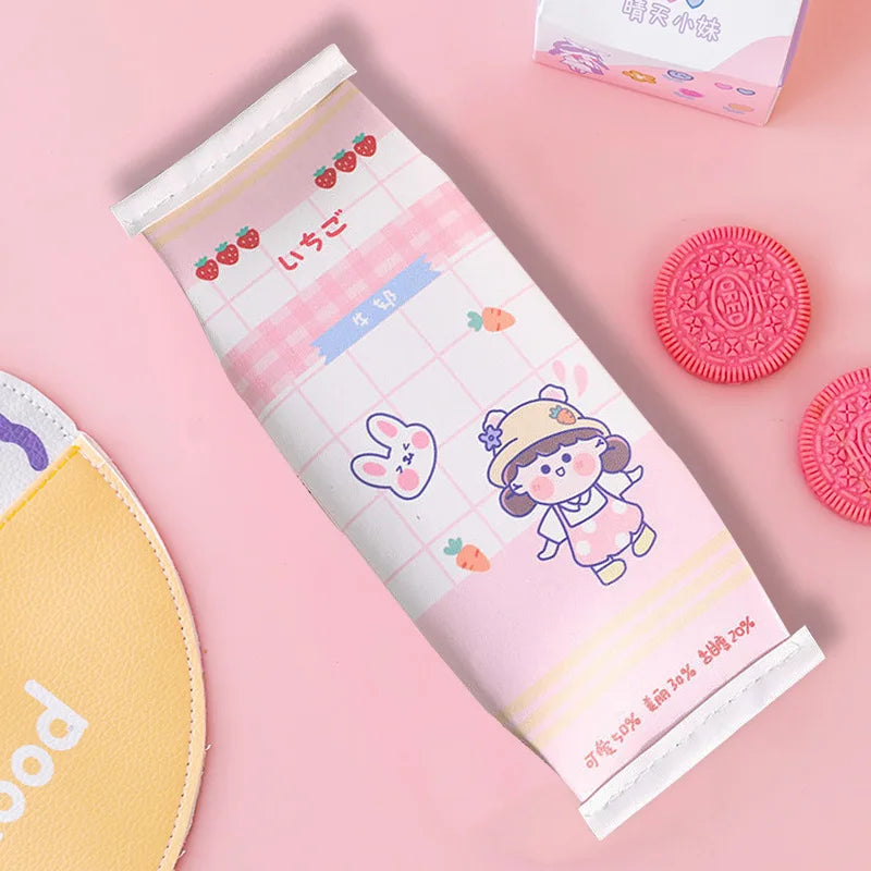 New creative simulation snack pencil case School pencil bag Multifunctional storage box Stationery bag Fun pencil bag