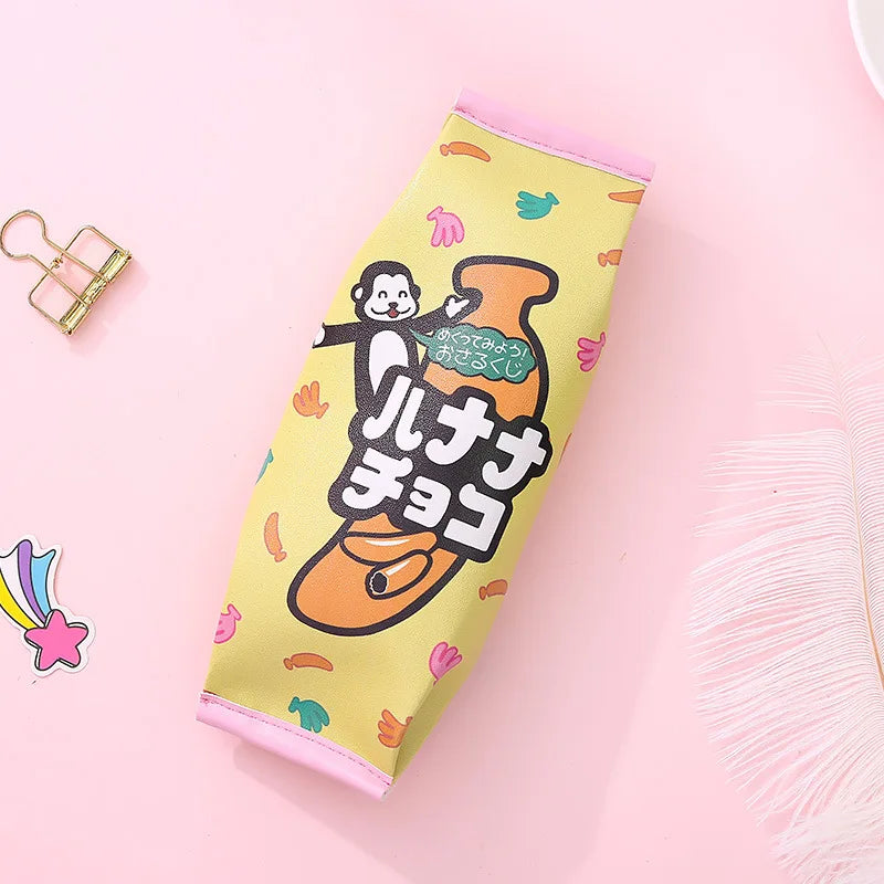 New creative simulation snack pencil case School pencil bag Multifunctional storage box Stationery bag Fun pencil bag