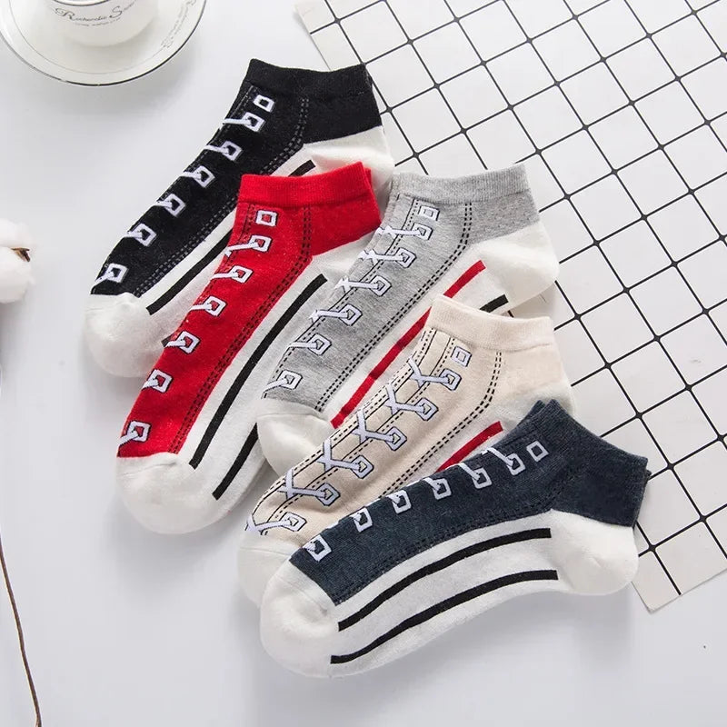 Fashion Funny Women's Men Harajuku Style Socks Kawaii Shoe Print Cute Short Sock Gift For Women Men Dropshipping Secondary image