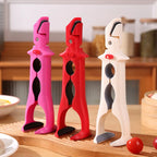 3-in-1 Heat-Proof Dish Clips for Kitchen, Anti-Slip Plate Grippers, Labor-saving Bottle Opener Integrated at the Tail