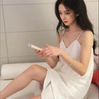 Adjustable Shoulder Strap Cotton Bath Robe Women's Sleepwear Skin-friendly Absorbent Backless Dress Home Textile Towel