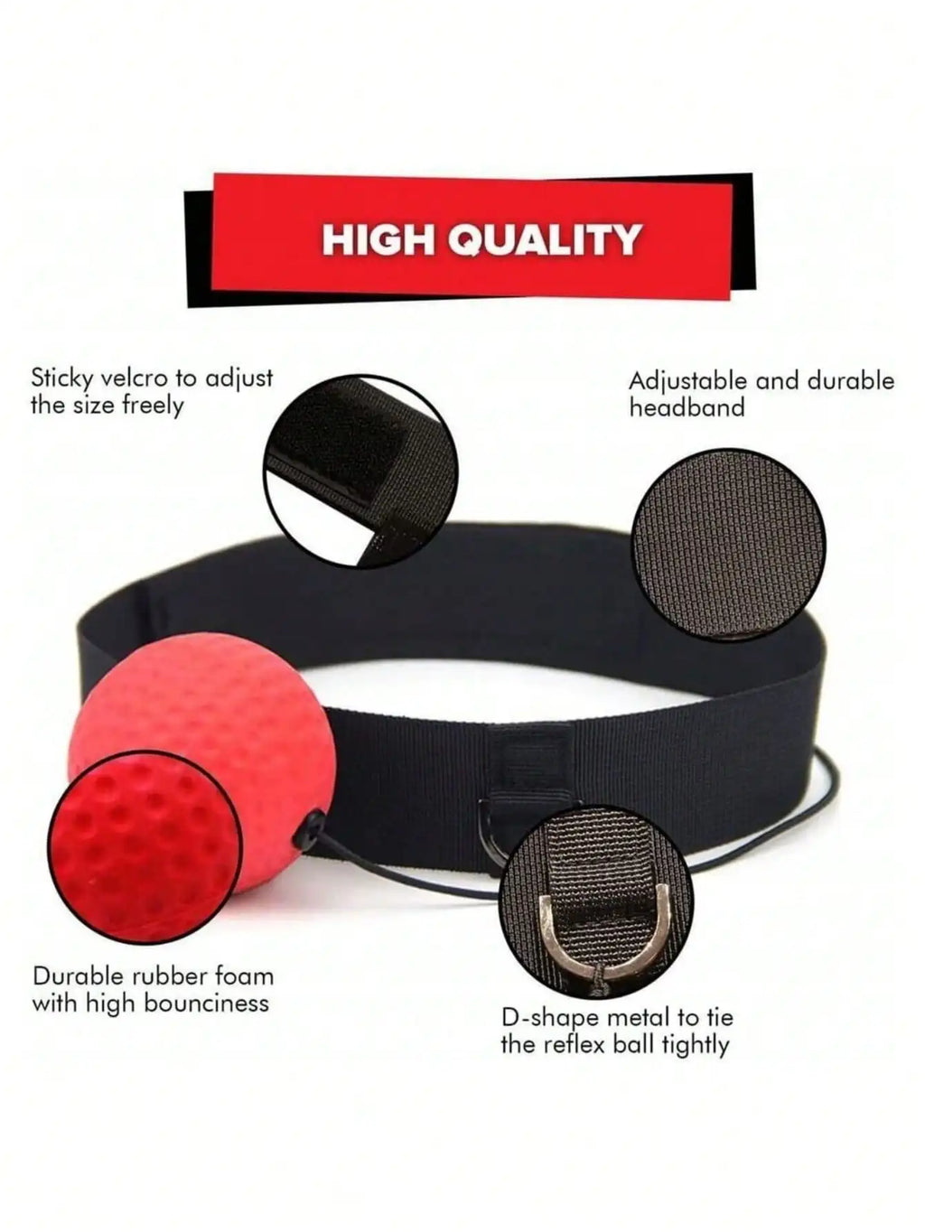 Adjustable Head Mounted Boxing Reflex Speed Ball Set MMA  Training Punch  Equipment Improve Hand Eye Coordination Reaction Focus