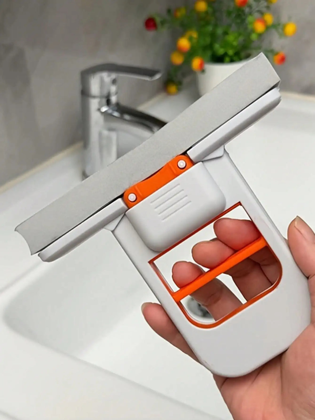 1pc Expandable Cloths - Wet and Dry Cleaning, Compact Space Saving Design, Multifunctional Cleaning Tool, Stylish Handle Design Main image