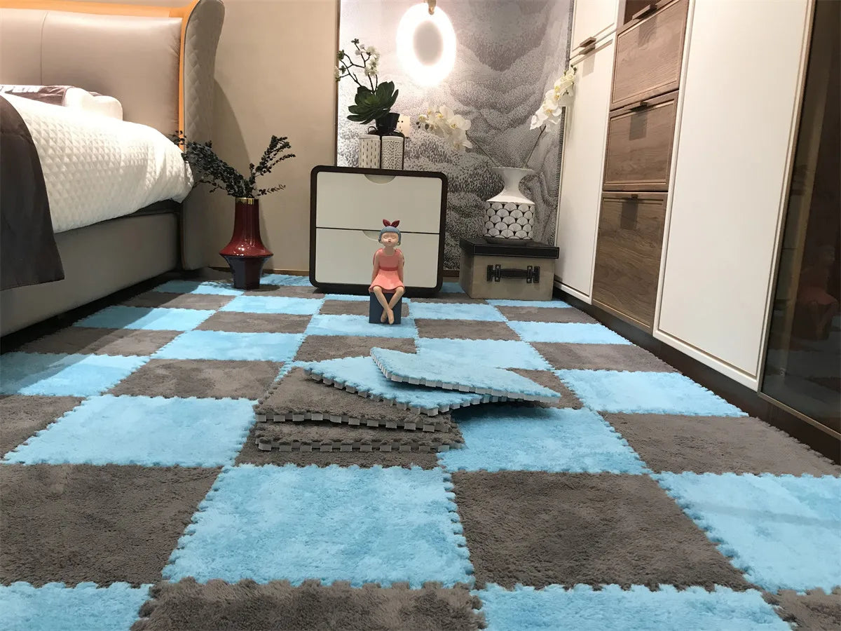 10/20PCS Soft Plush Children's Mat Baby Play Mat Baby Toys Eva Foam Puzzle Carpet In Children's Room Keep Warm Playmat 30*30*1CM
