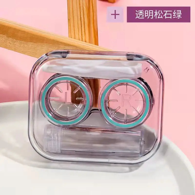 1/4PC Korean Style Portable Contact Lens Case High Aesthetic Travel Storage Kit Daily Use Contact Lens Holder Box