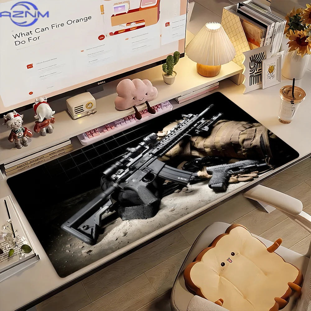 The G-gun Pattern Mouse Pad Anti Slip Rubber Edge Locked Thickened Laptop Gaming Desk Mat