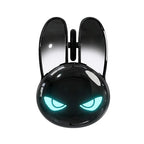 MOFII M6C Evil Rabbit Dual-mode Mouse, Black Cool Rabbit Shape, RGB Ambient Light, Silent Rechargeable, Multi-device Compatible