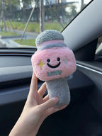 1 Cute Microphone Car Seatbelt Cover, Plush Shoulder Pad, Soft Seatbelt Pad, Anti-Wear Protective Cover, Cute Car Interior Accessory, Creative Gift for Women and Girls