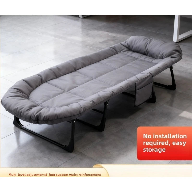 Foldable Office Single Nap Utensil Lounge Chair for Home Use, Simple Small Bed for Hospital Care, Marching Bed，Camping Cots