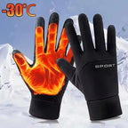 Winter Warm Gloves Touch Screen Windproof Non Slip Cold-proof Cycling Gloves Outdoor Men's Women's Running Hiking Skiing Gloves