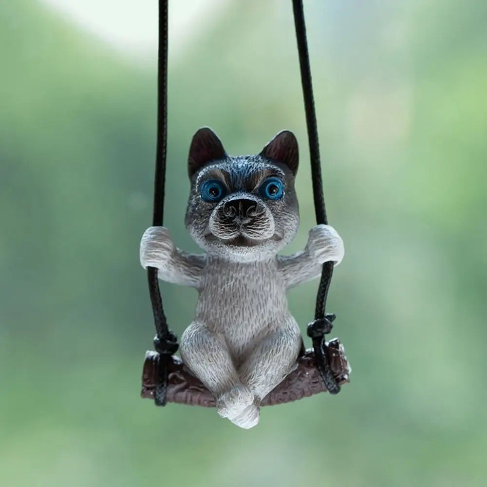 Trend Swing Dog Auto Interior Accessories Decoration Sunglasses Car Pendant Bulldog Resin Car Hanging Gift