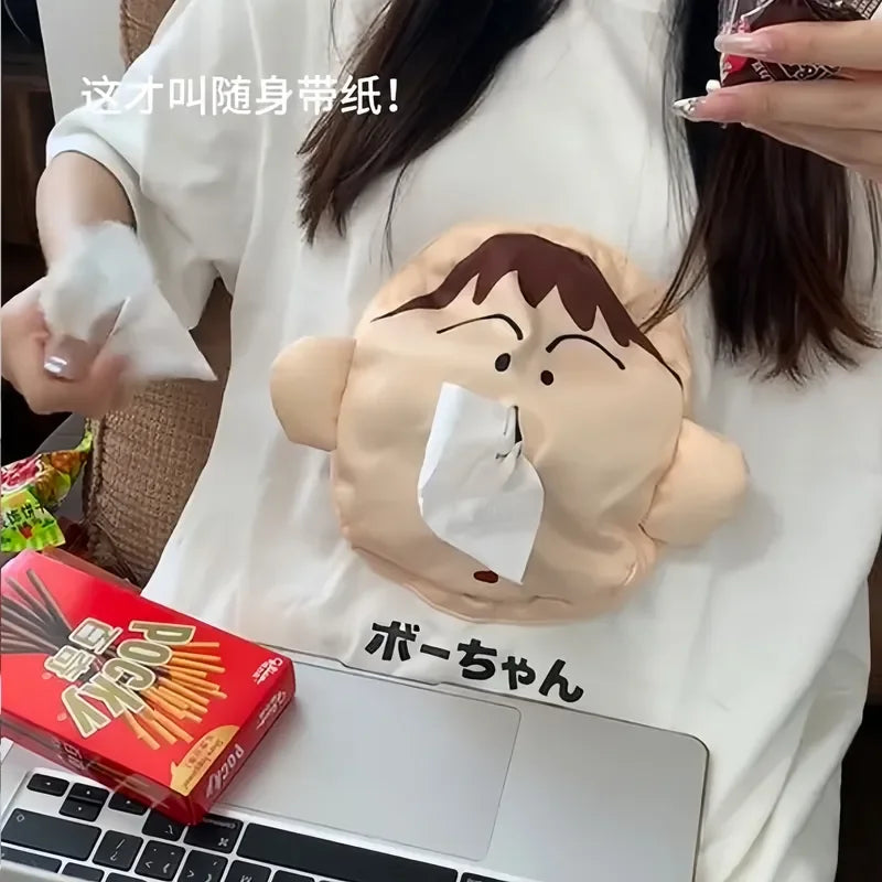 Creative Boochan 3D Tissue T-Shirt Short Sleeve Fun Fashion Trends Portable Tissue Paper Cute Christmas Gifts