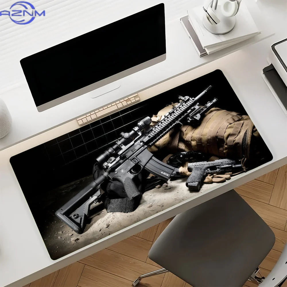The G-gun Pattern Mouse Pad Anti Slip Rubber Edge Locked Thickened Laptop Gaming Desk Mat