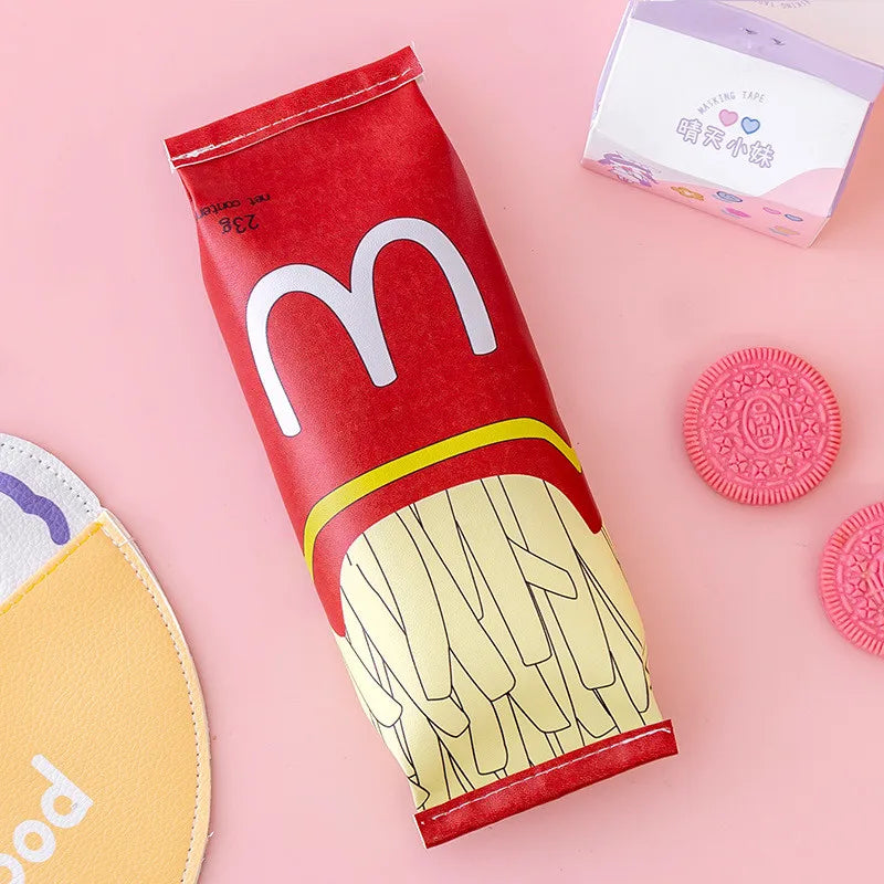 New creative simulation snack pencil case School pencil bag Multifunctional storage box Stationery bag Fun pencil bag