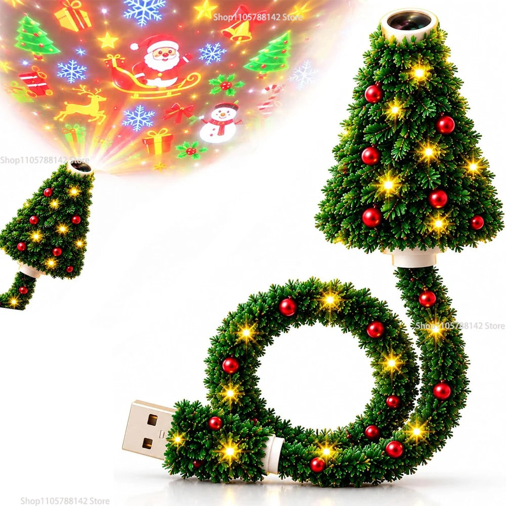 Christmas Tree Design Plug in Night Light Ceiling Projector Indoor, for Room Decor DIY Holiday Party Xmas Gifts