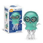 Electrically-Powered Crawling Dancing Jellyfish Toy, An Octopus With Automatic Obstacle Sensor, Intelligent LED Lights and Mu