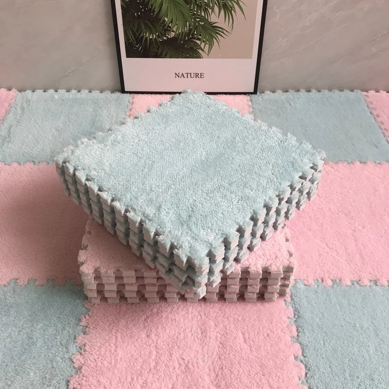 10/20PCS Soft Plush Children's Mat Baby Play Mat Baby Toys Eva Foam Puzzle Carpet In Children's Room Keep Warm Playmat 30*30*1CM