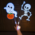 LED Halloween Finger Projector Flashlight Halloween Patterns Party Toy Halloween Treats Bag Stuffers Birthday Party Favors