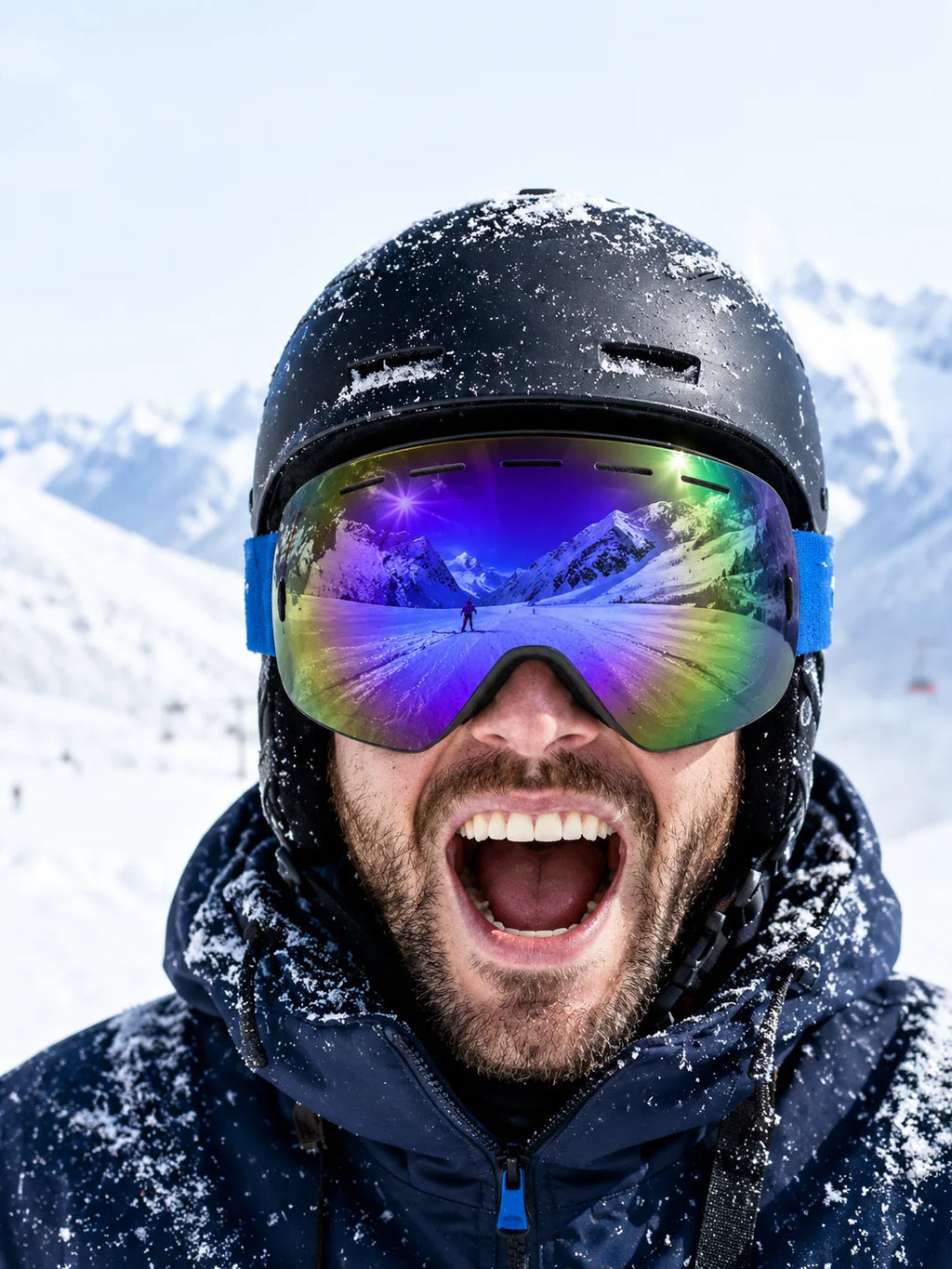 Ski Goggles Double Layers Anti-fog UV400 Snowboard Snow Goggles Snowmobile Glasses Eyewear Outdoor Sport Skiing Googles