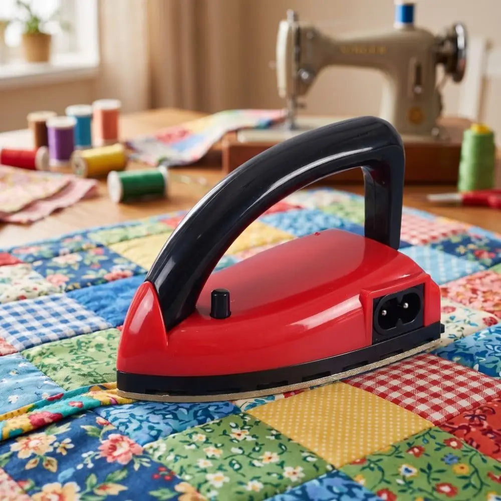 Constant Temperature Design Electric Dry Iron Golden Bottom Plate Smooth and Wear-resistant Travel Flat Iron Compact Handheld Main image