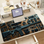 The G-gun Pattern Mouse Pad Anti Slip Rubber Edge Locked Thickened Laptop Gaming Desk Mat
