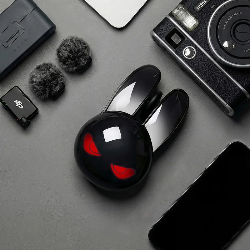 MOFII M6C Evil Rabbit Dual-mode Mouse, Black Cool Rabbit Shape, RGB Ambient Light, Silent Rechargeable, Multi-device Compatible Main image