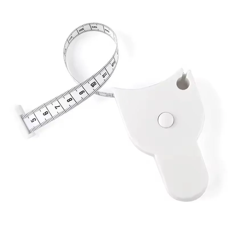 Automatic Telescopic White Tape Measure Body Measuring Soft Tape Centimeter Sewing Ruler For Body Size Measuring Tools