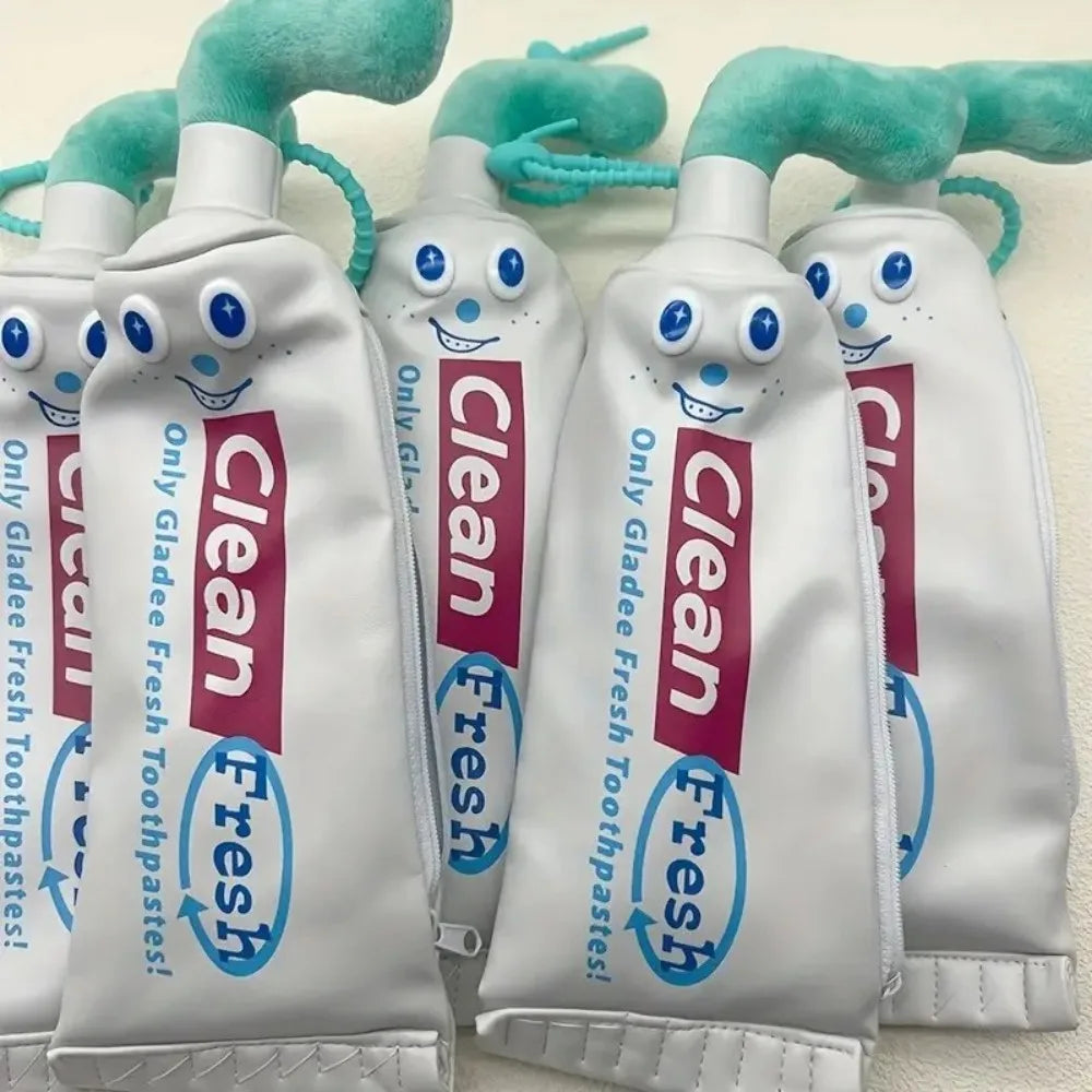 Squeeze the Fun,Toothpaste Tube Pencil Pouch for Creative Smiles,Paste & Play, Cute Collapsible Pen Tube for School Buddies