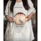 Creative 3D Pull-Out Tissue T-Shirt Short Sleeve Fun Fashion Trends Portable Tissue Paper Cute Christmas Gifts