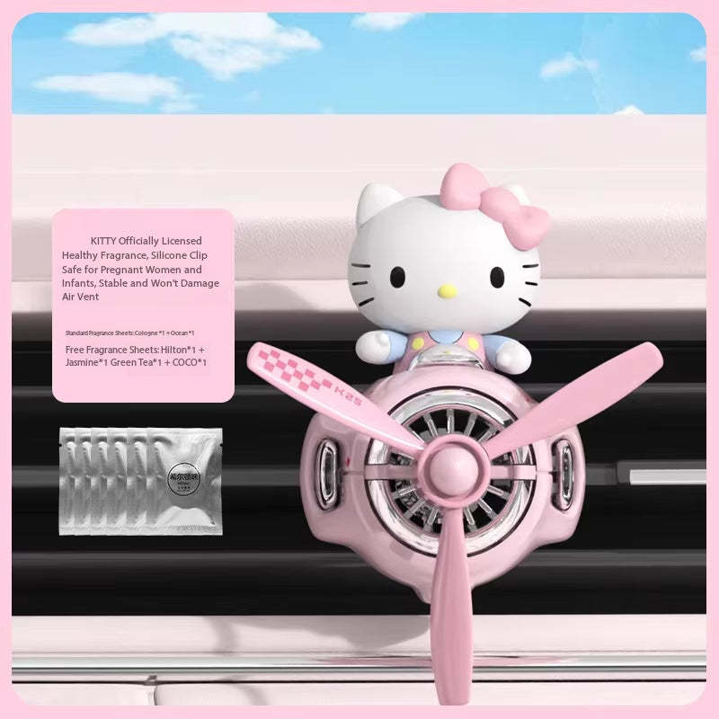Hello Kitty Car Air Outlet Aromatherapy Car Airplane Fragrance Pendant Cream Air Conditioning Cartoon Decoration Ornament