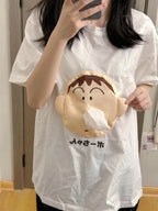 Creative 3D Pull-Out Tissue T-Shirt Short Sleeve Fun Fashion Trends Portable Tissue Paper Cute Christmas Gifts