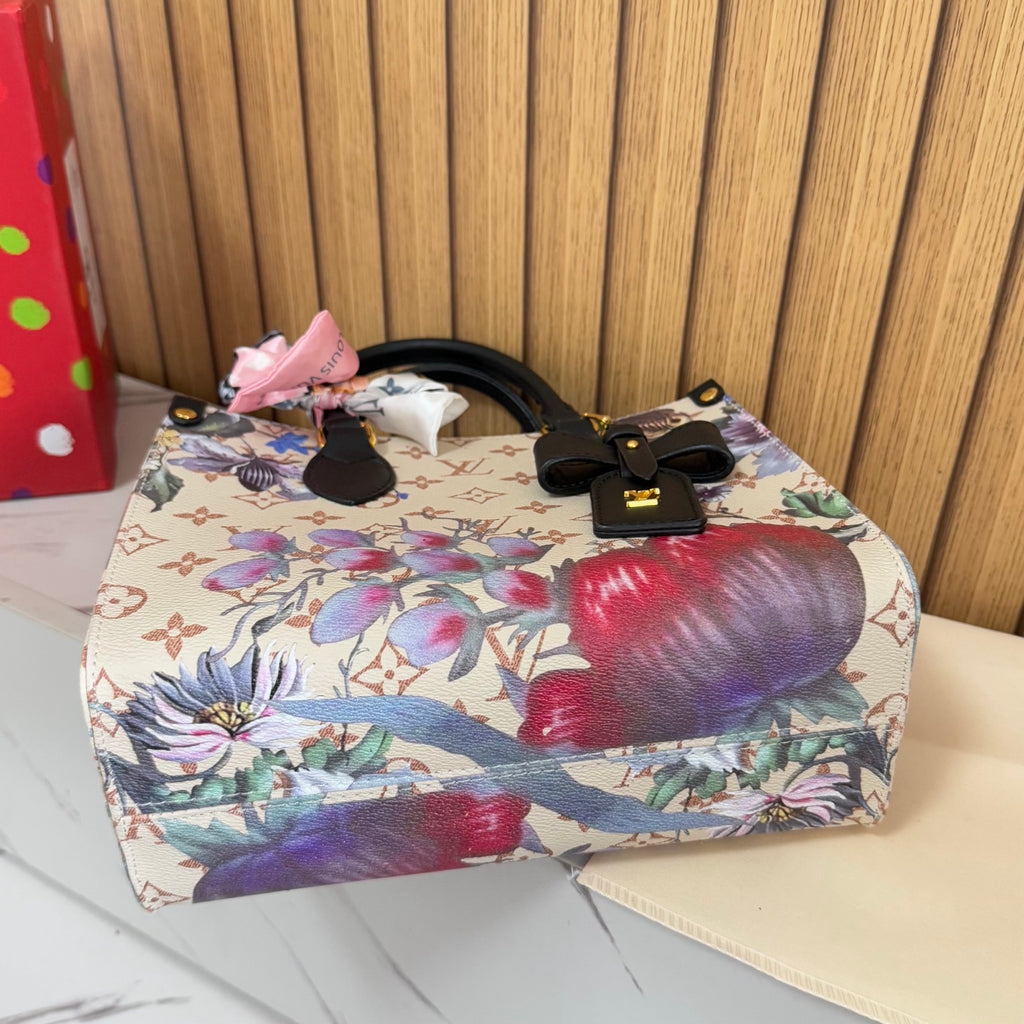 2026 New Light Luxury Commuter Tote Bag Retro Versatile Old Flower One Shoulder Hand Carry Messenger Bag High Sense Bag Woman